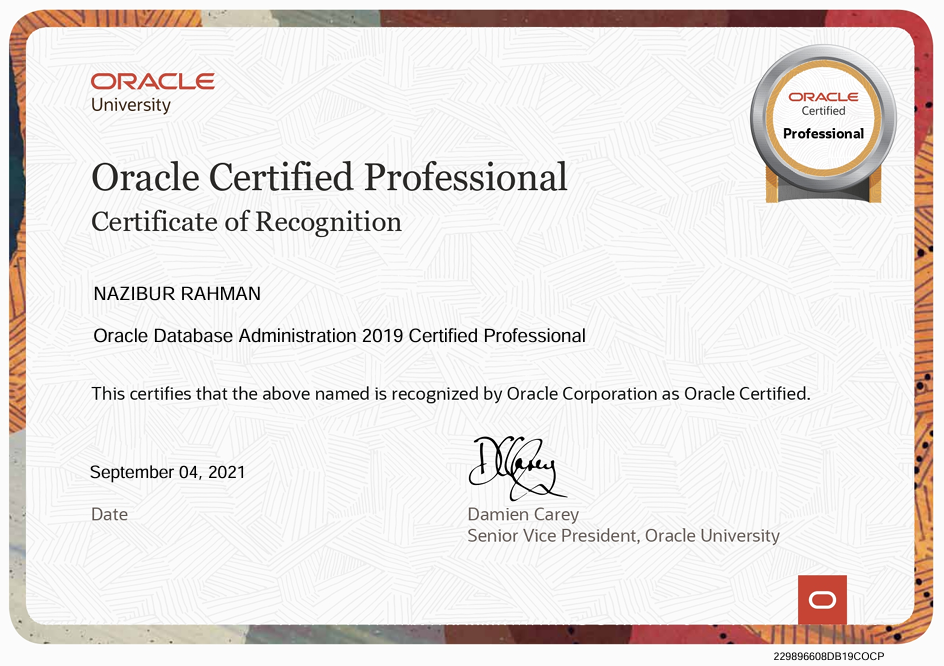 Oracle Certified Professional